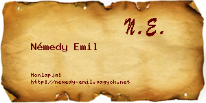 Némedy Emil névjegykártya